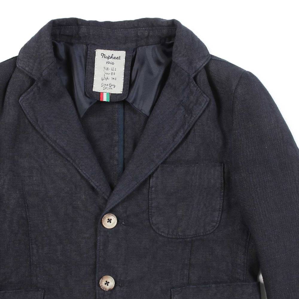 Nupkeet Giacca lino blu navy Ancona Soddisfazione Garantita