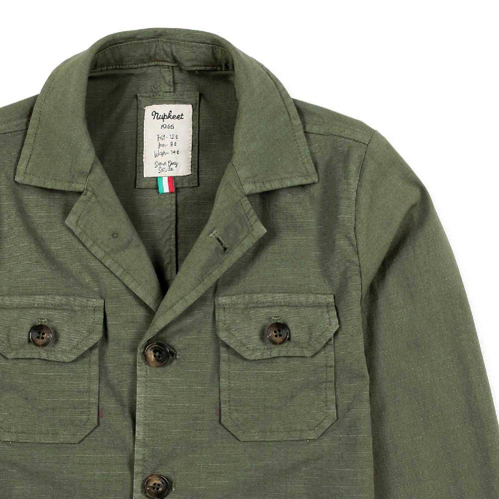 Nupkeet Giacca sahariana verde militare Varese Negozi Online
