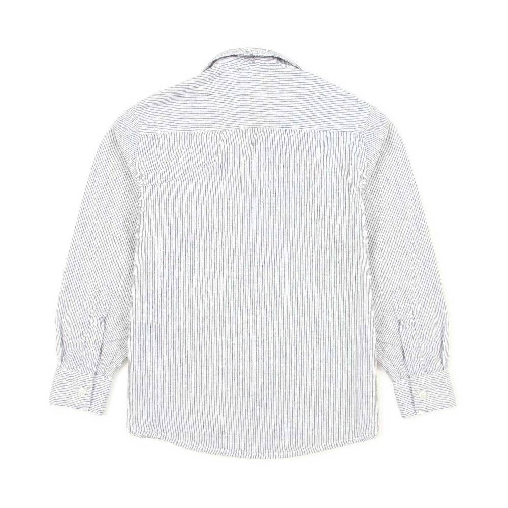 Nupkeet Camicia grigia e nera a righe Modena Prezzo Ridotto