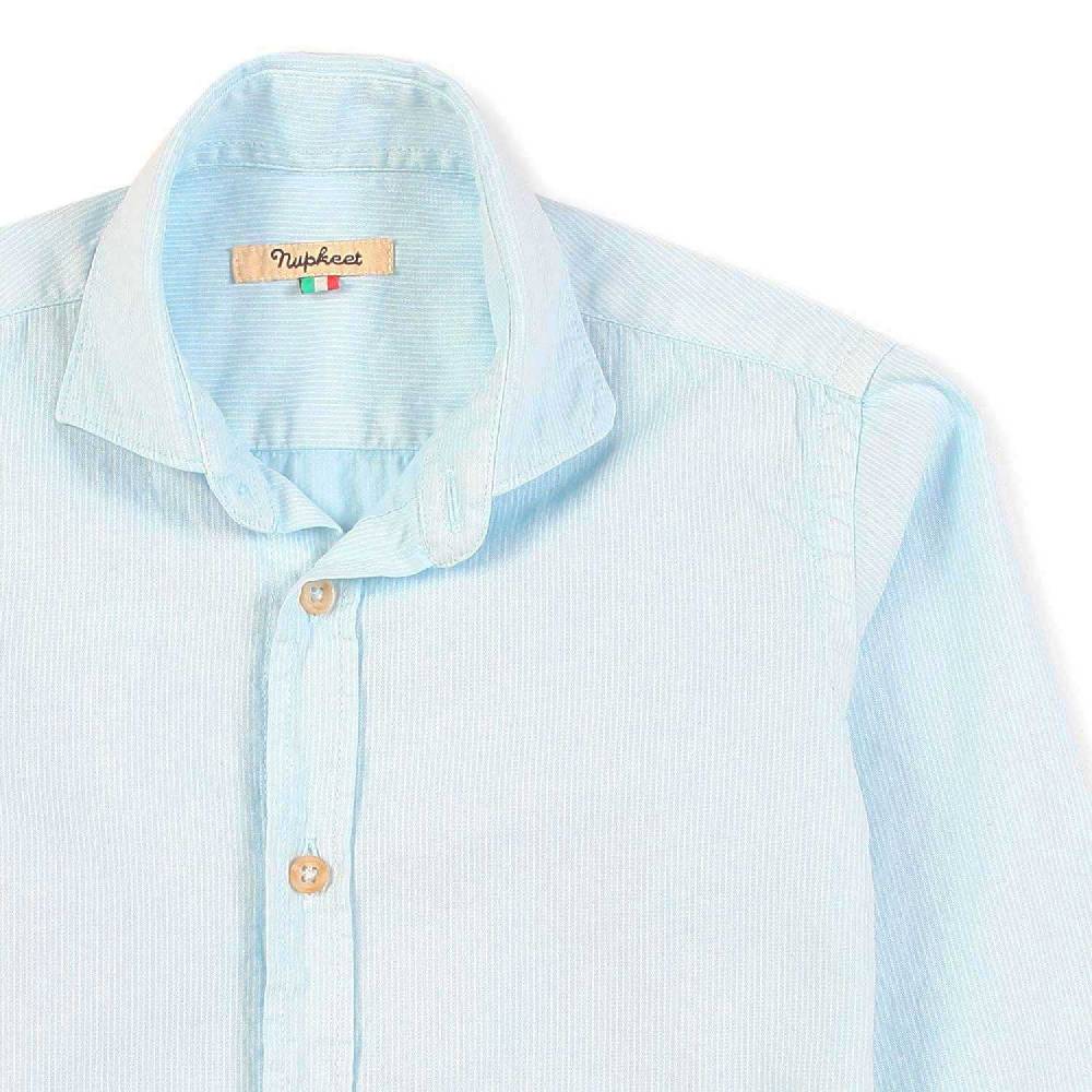 Nupkeet Camicia bacchetta bianca e azzurra Pisa Novità