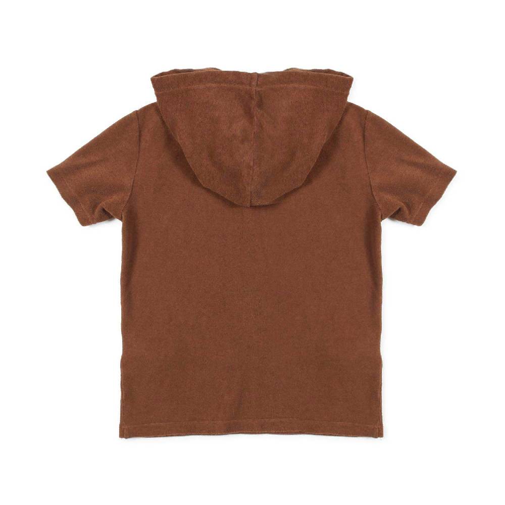 Nupkeet T-shirt marrone cacao con cappuccio Firenze Vendita Calda