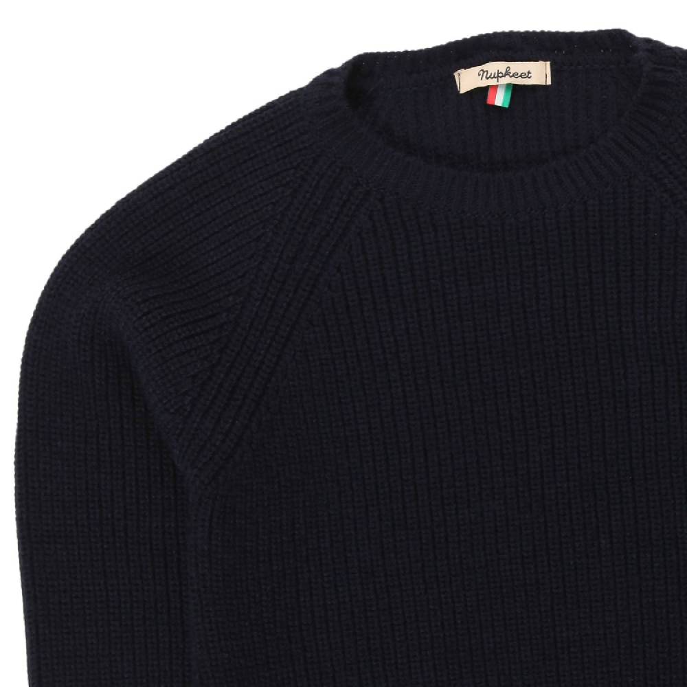 Nupkeet Maglione Alfonso blu navy a coste In Linea