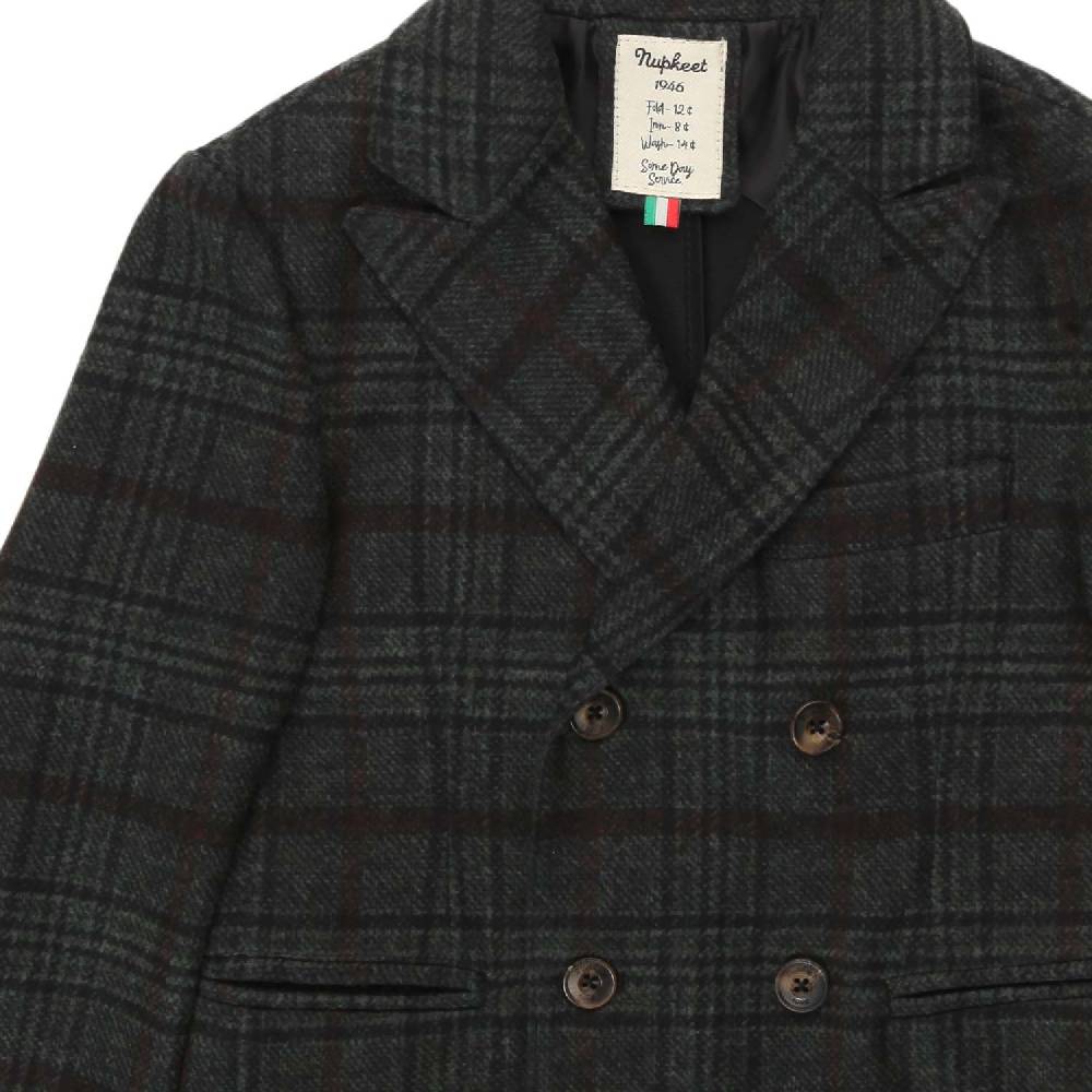 Nupkeet Giacca Rino doppiopetto tartan Consegna Veloce