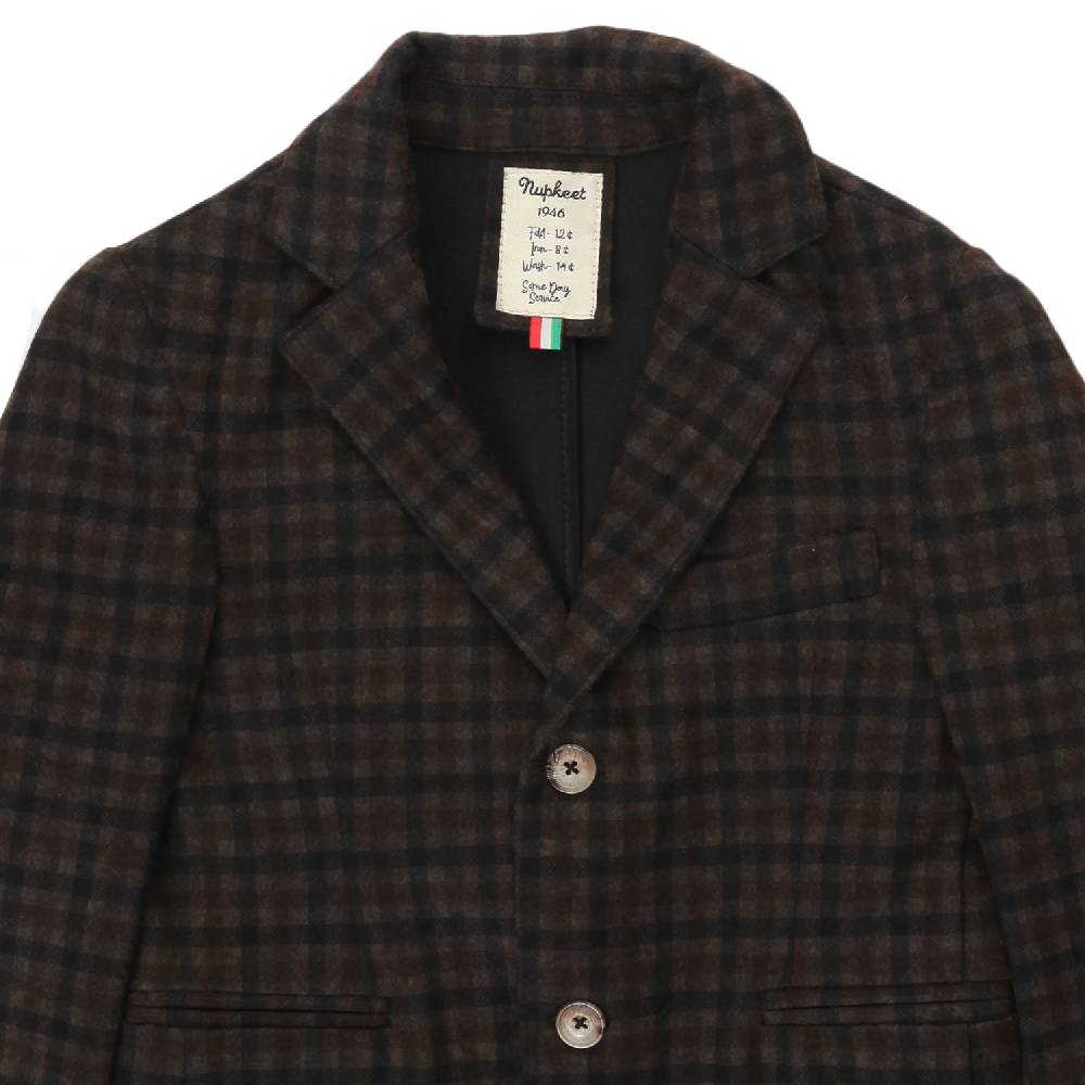 Nupkeet Giacca Alessio marrone a quadri Vendite Flash