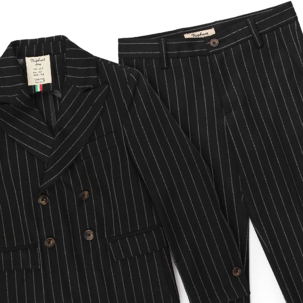 Nupkeet Completo gessato nero Ottavio Fino Al -60%