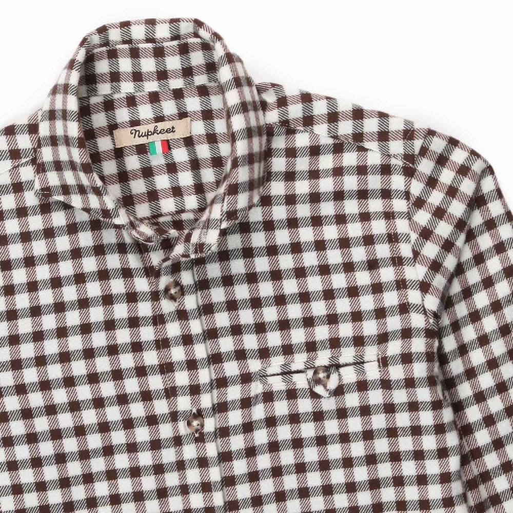 Nupkeet Camicia vichy marrone Genny Offerte