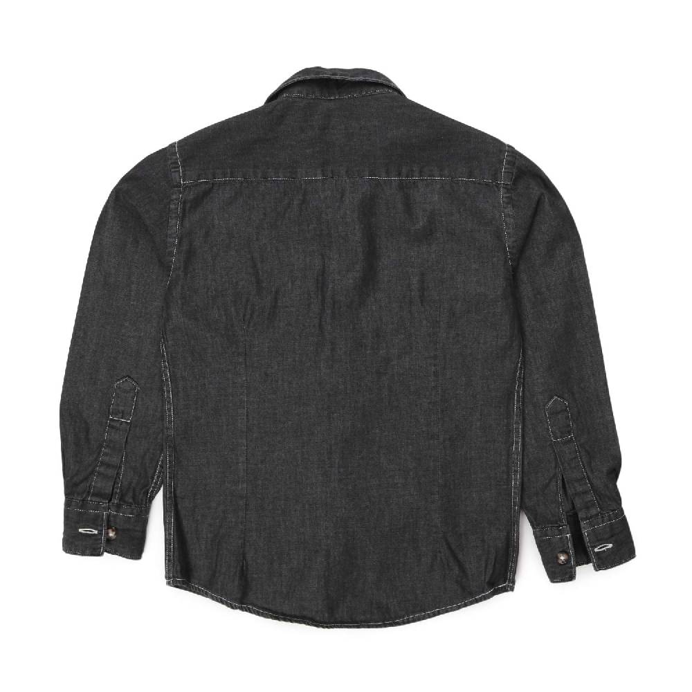 Nupkeet Camicia Giacomo nera in denim Vendita Economica
