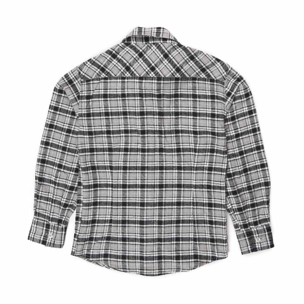 Nupkeet Camicia Romolo check grigia e nera Nuova