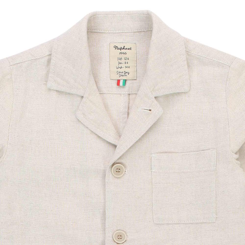 Nupkeet Giaccone misto lino Hawaii bianco panna Consegna Veloce