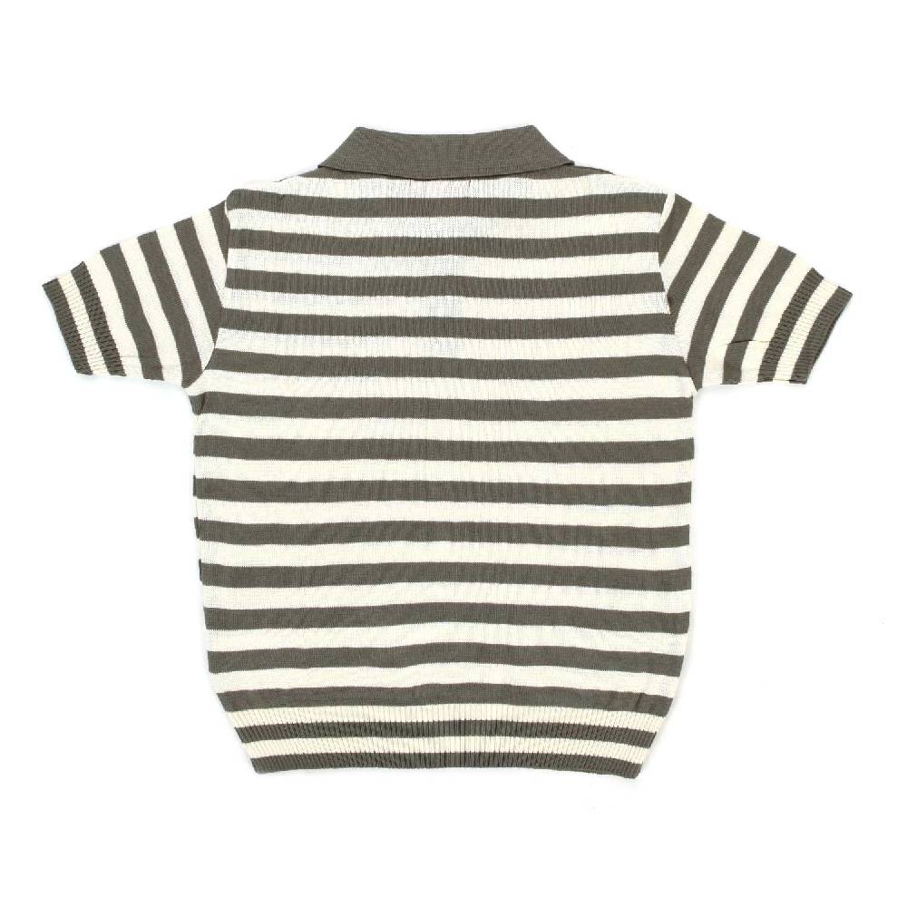 Nupkeet Polo Anafi panna e salvia a righe Novità