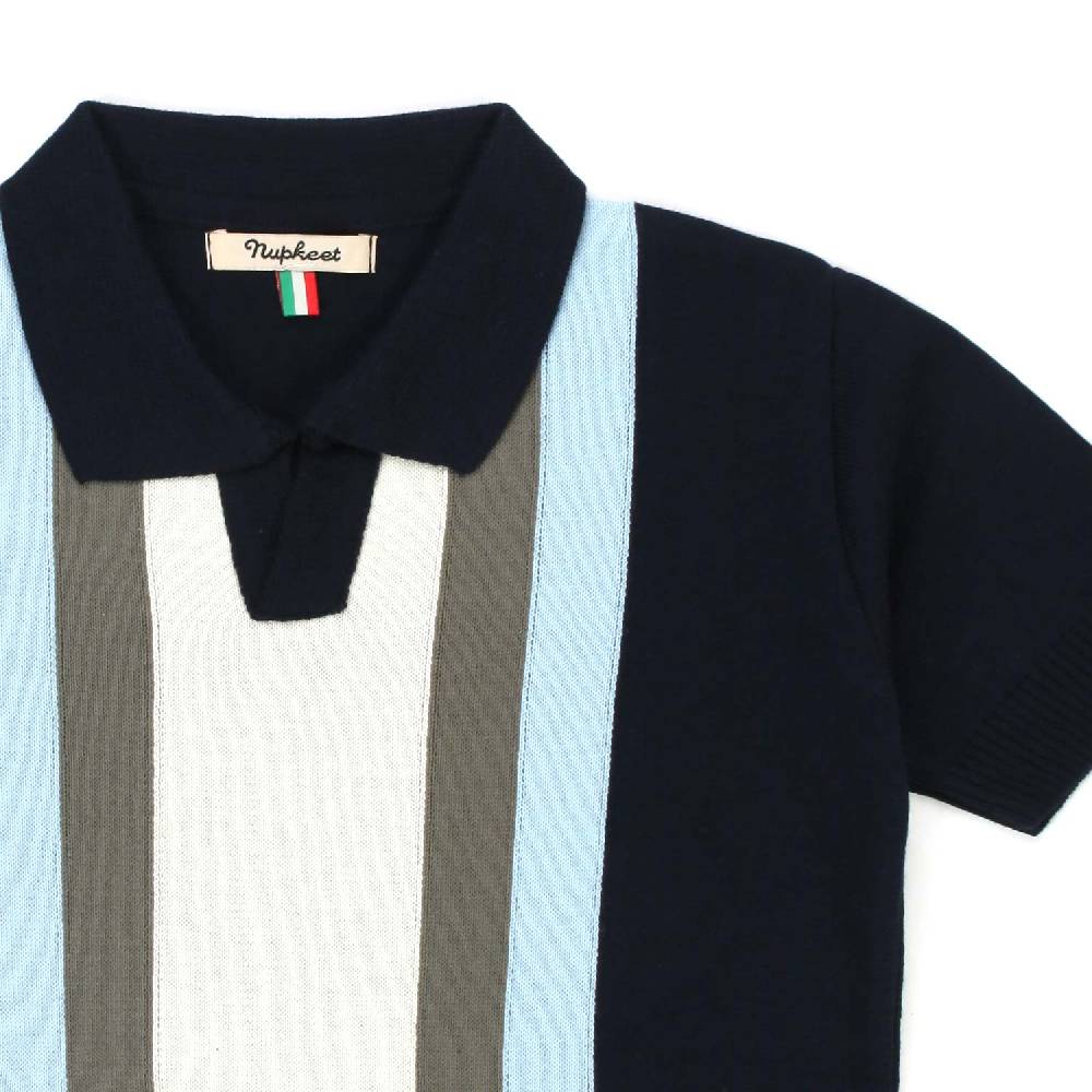 Nupkeet Polo Panay blu in tricot Presa