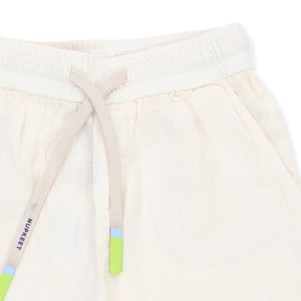 Nupkeet Bermuda Curacao bianco panna in lino Fino al 50% di sconto