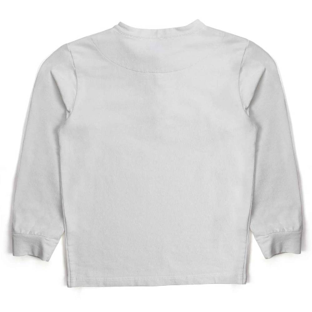 Nupkeet Criceto Bianco – T-shirt serafino a manica lunga Convenienza