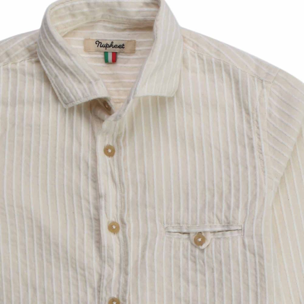 Nupkeet Iena ecru e panna – Camicia in mussola ricamata Economico