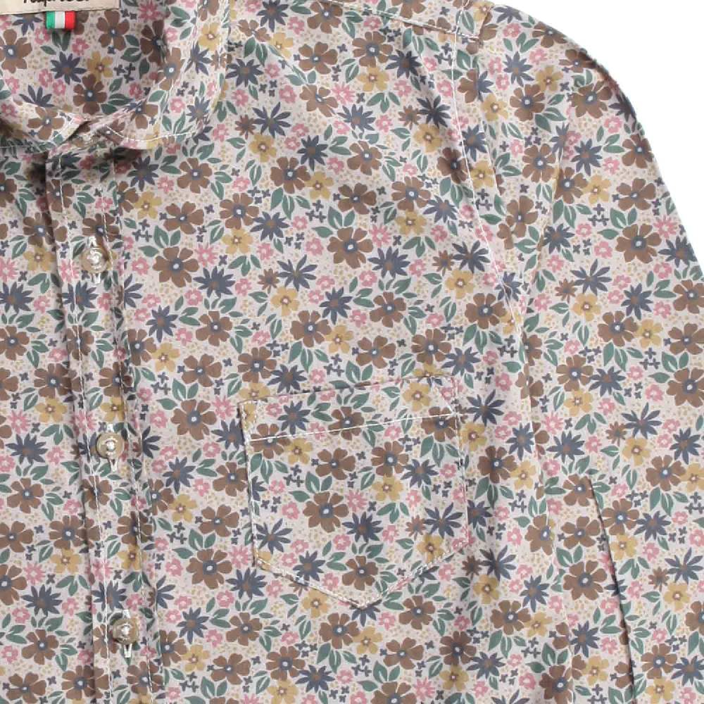 Nupkeet Geko a fiori – Camicia in popeline multicolor In Vendita