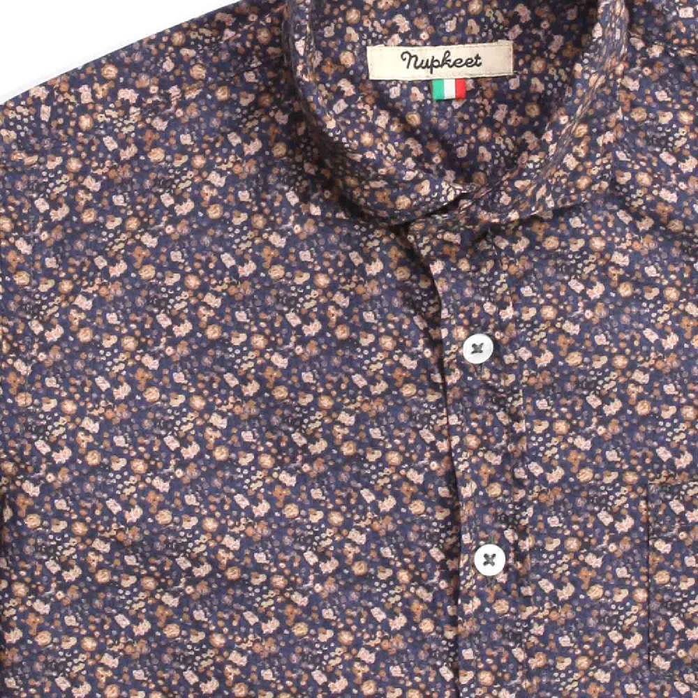 Nupkeet Emu a fiori – Camicia in popeline multicolor Vendita Calda
