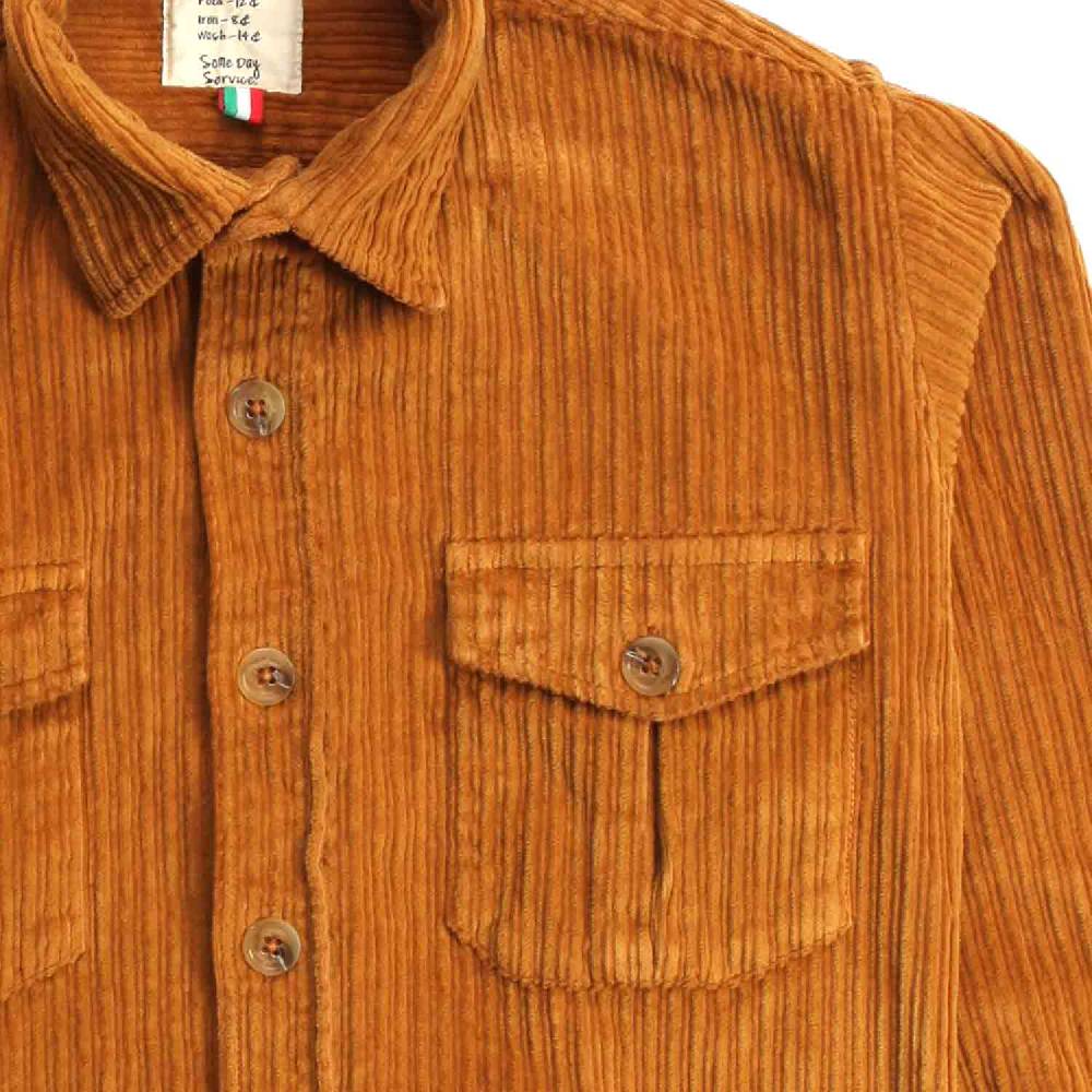Nupkeet Coccodrillo ocra – Giacca a camicia in velluto Moda
