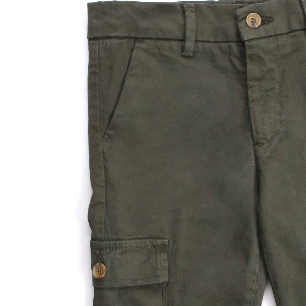 Nupkeet Grillo verde militare – Pantalone cargo in gabardine 2025