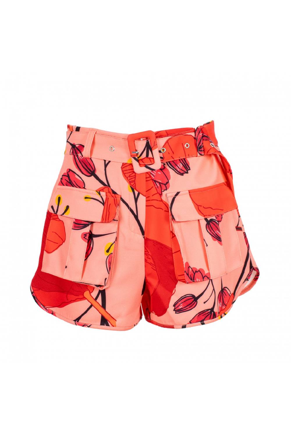 Odì Odì ERNESTINE 090S406 SHORTS FIORE ROSA/ROSSO 3471 Shopping Online