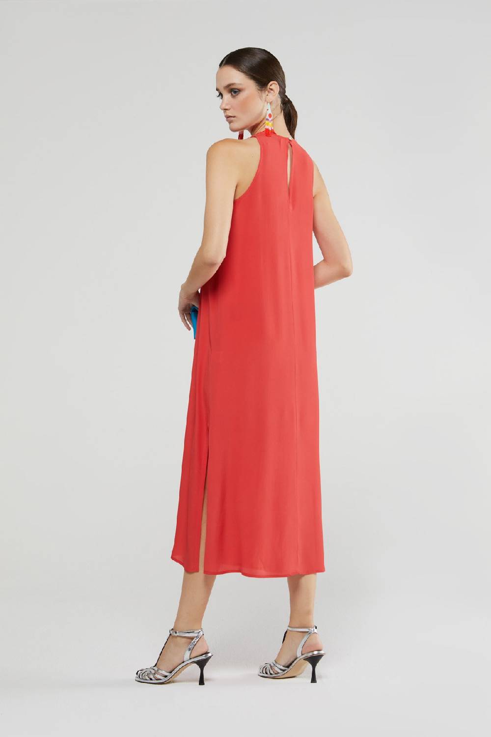 ottod'Ame Silk blend midi dress Hotsell