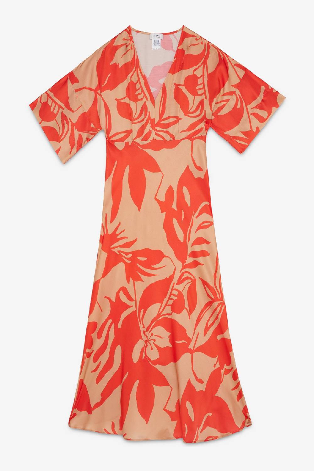 ottod'Ame Printed viscose V-neck long dress Moda