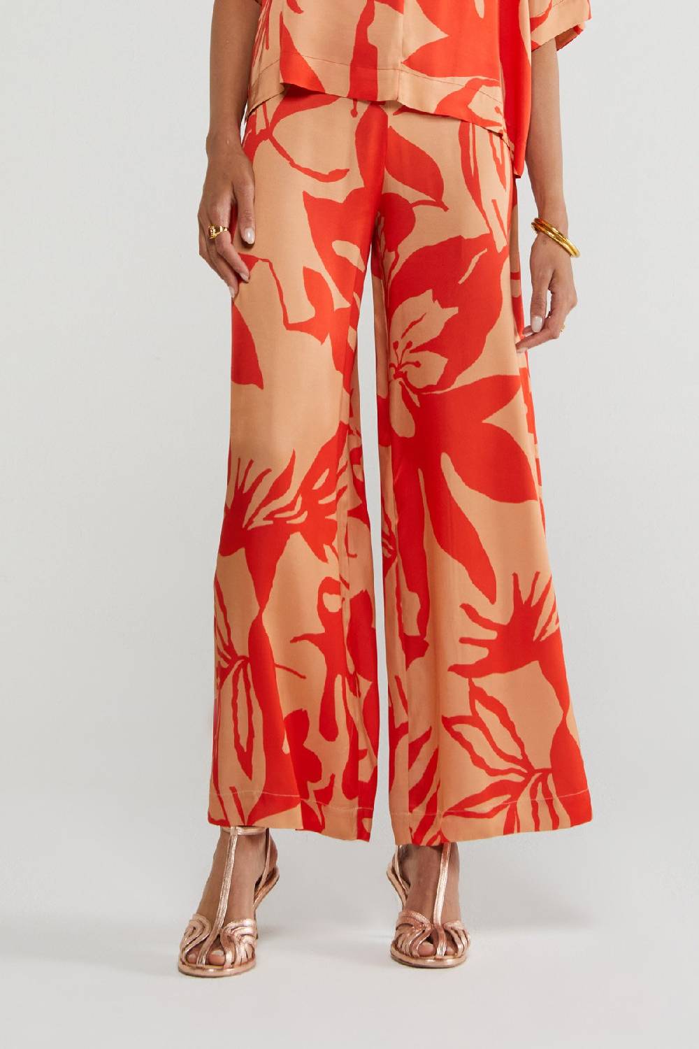 ottod'Ame Printed viscose trousers Italy