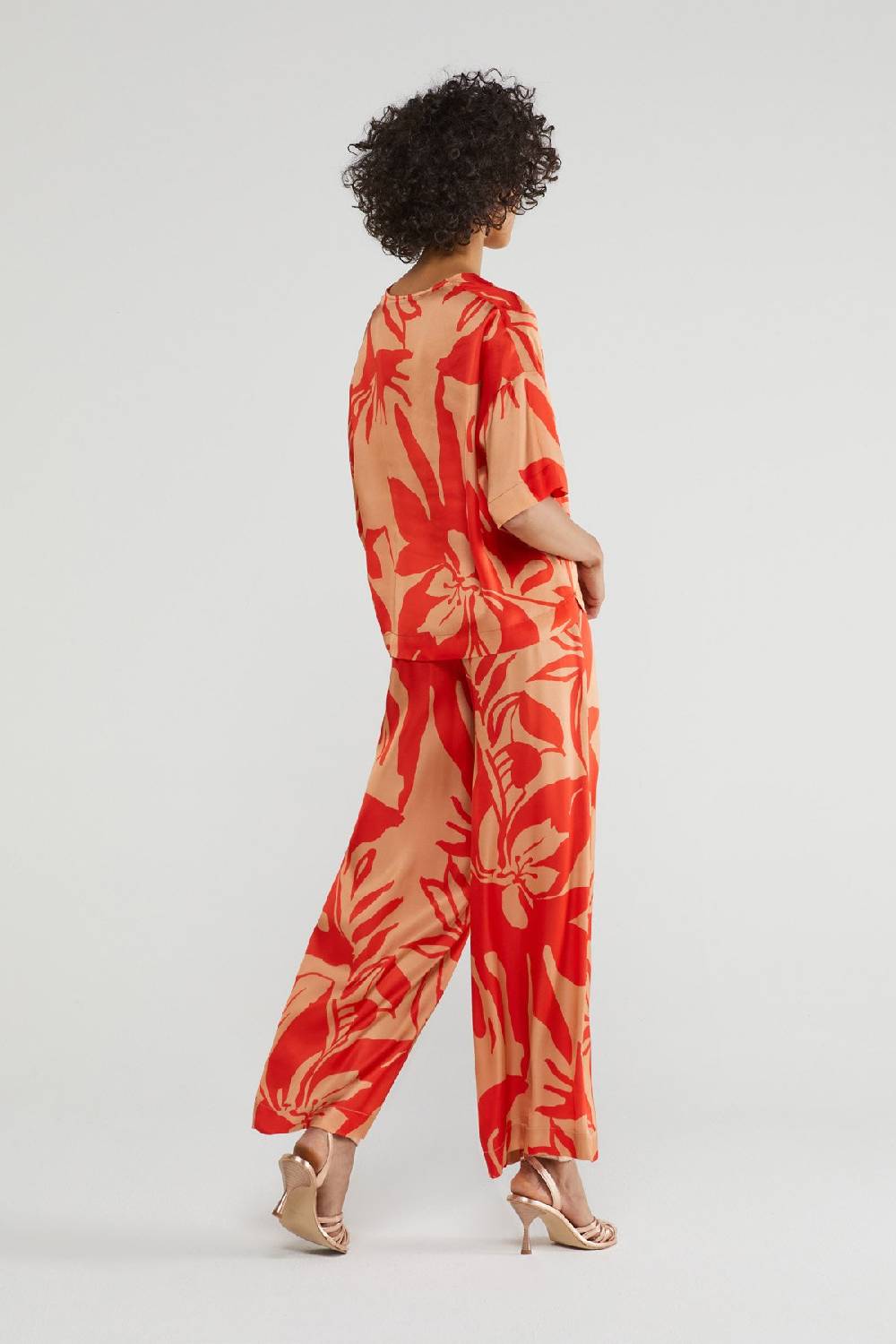 ottod'Ame Printed viscose trousers Italy