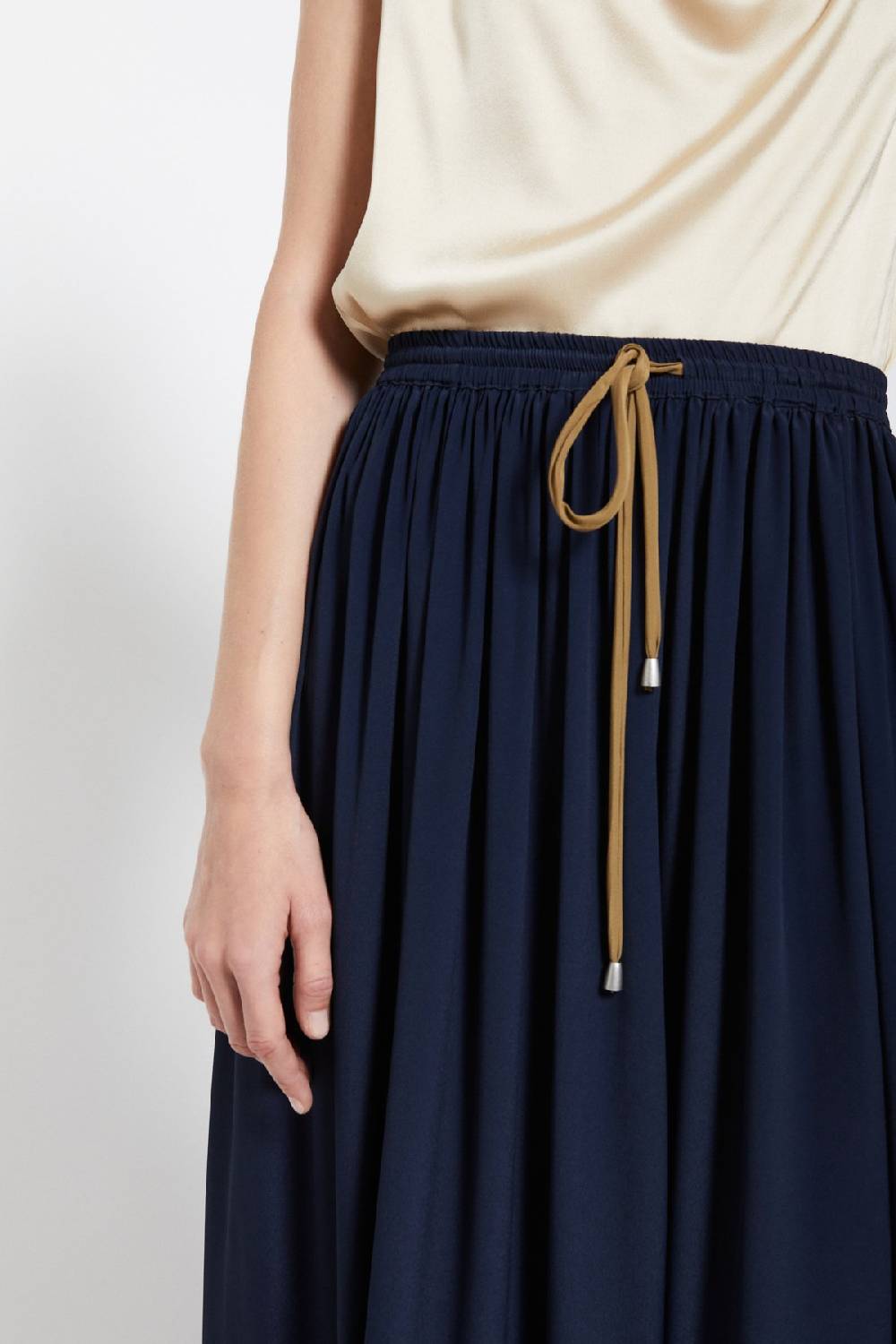 ottod'Ame Silk-blend long skirt Nuovo
