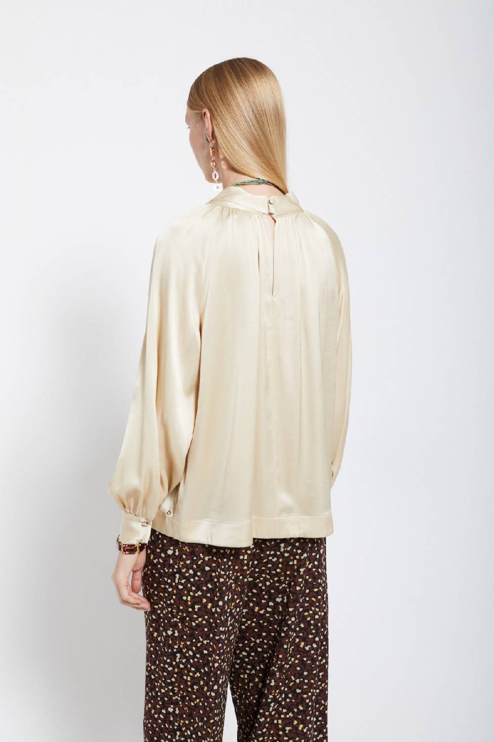 ottod'Ame Viscose blouse with knot Qualità