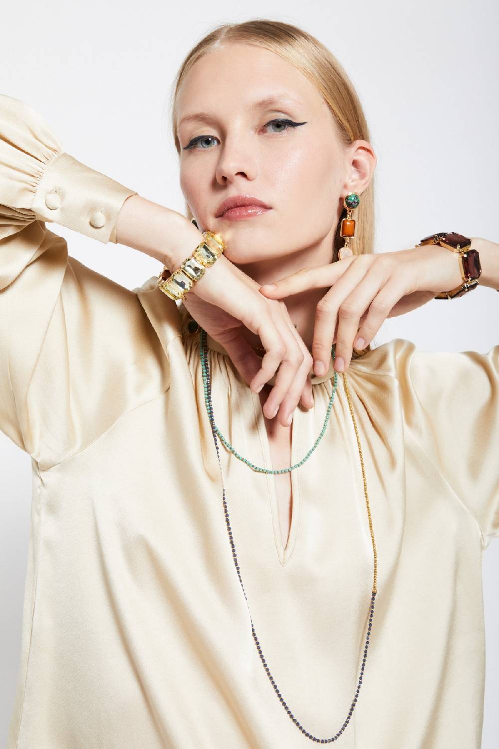 ottod'Ame Viscose blouse with knot Qualità