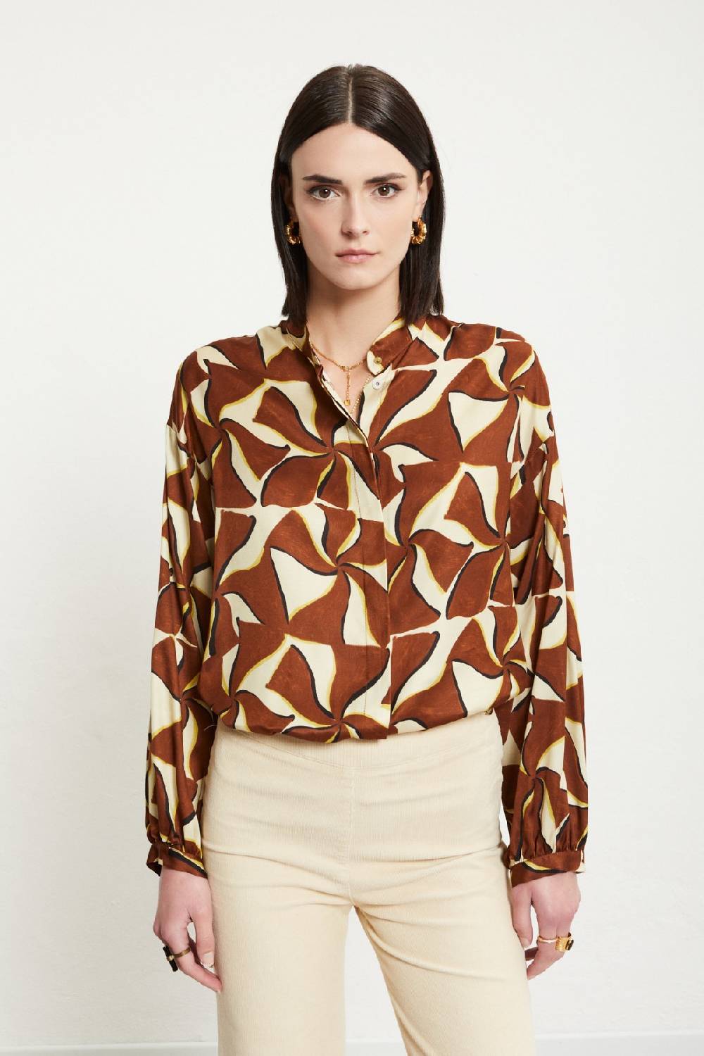 ottod'Ame Viscose shirt with rounded bottom Pezzi Unici