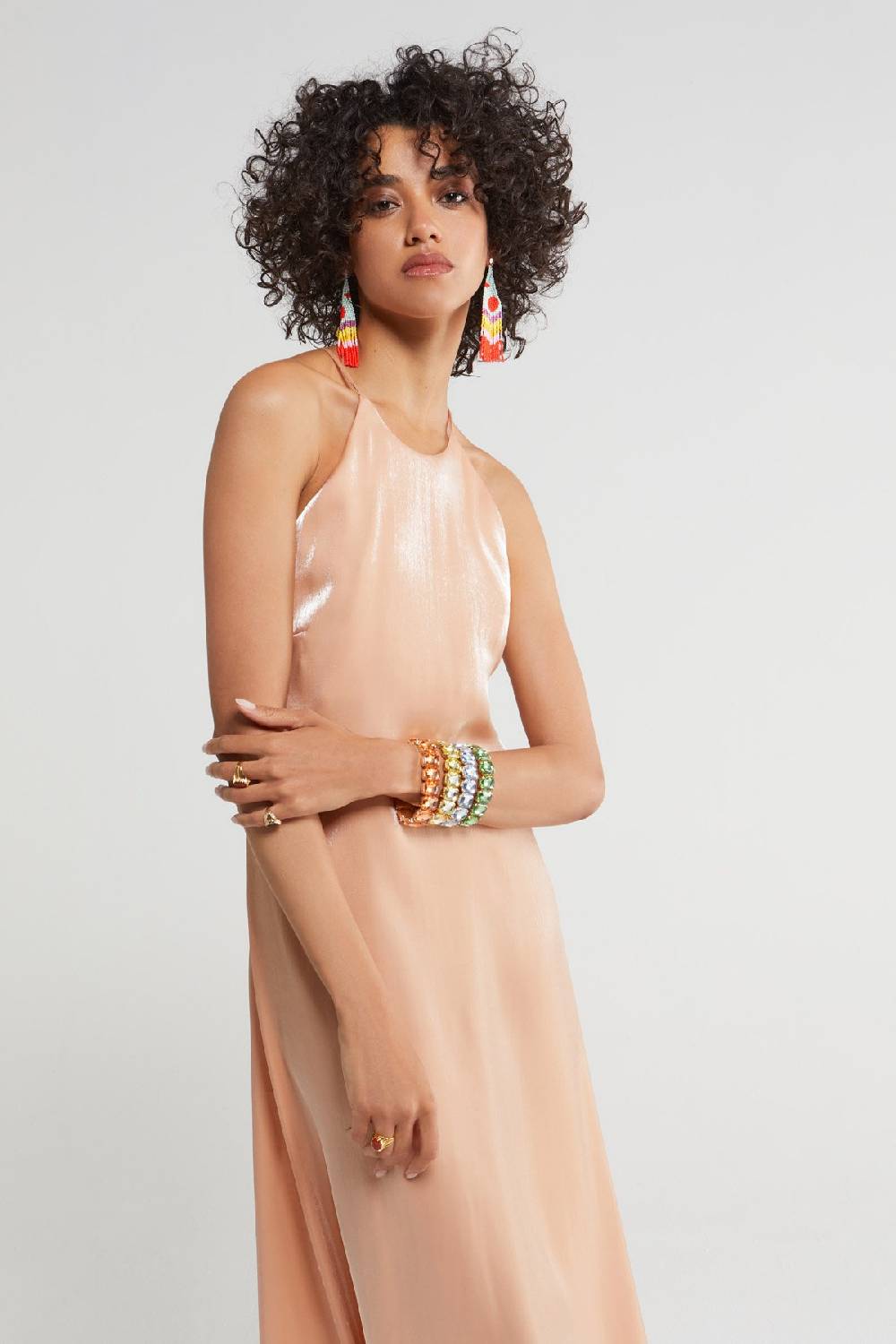 ottod'Ame Long dress with halter neckline Presa