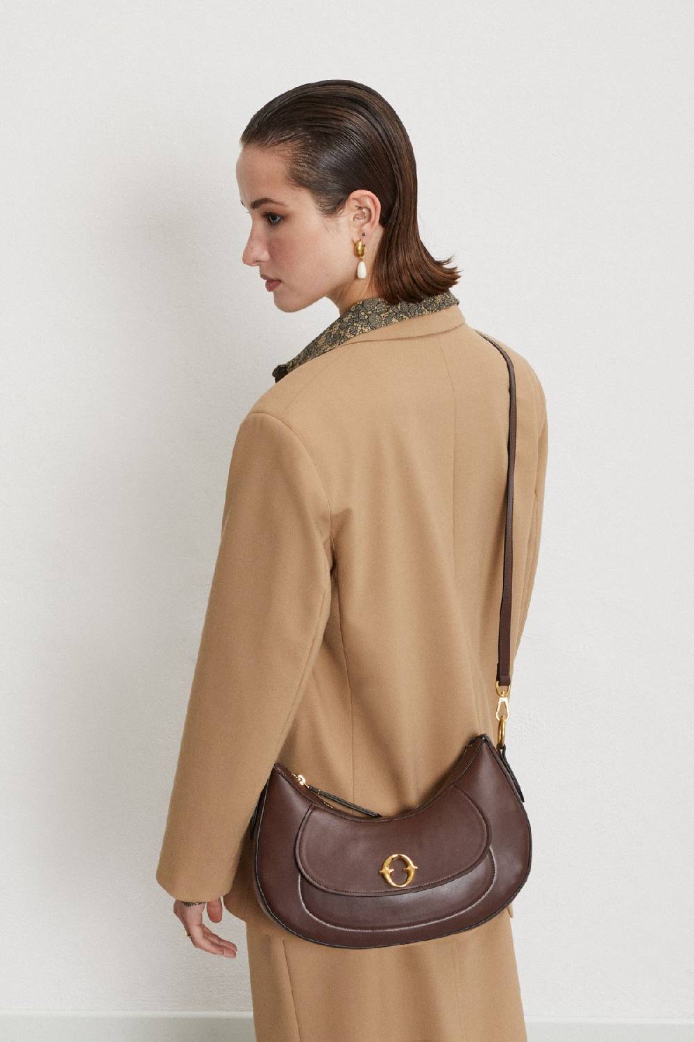 ottod'Ame Leather belly maxi bag Moda