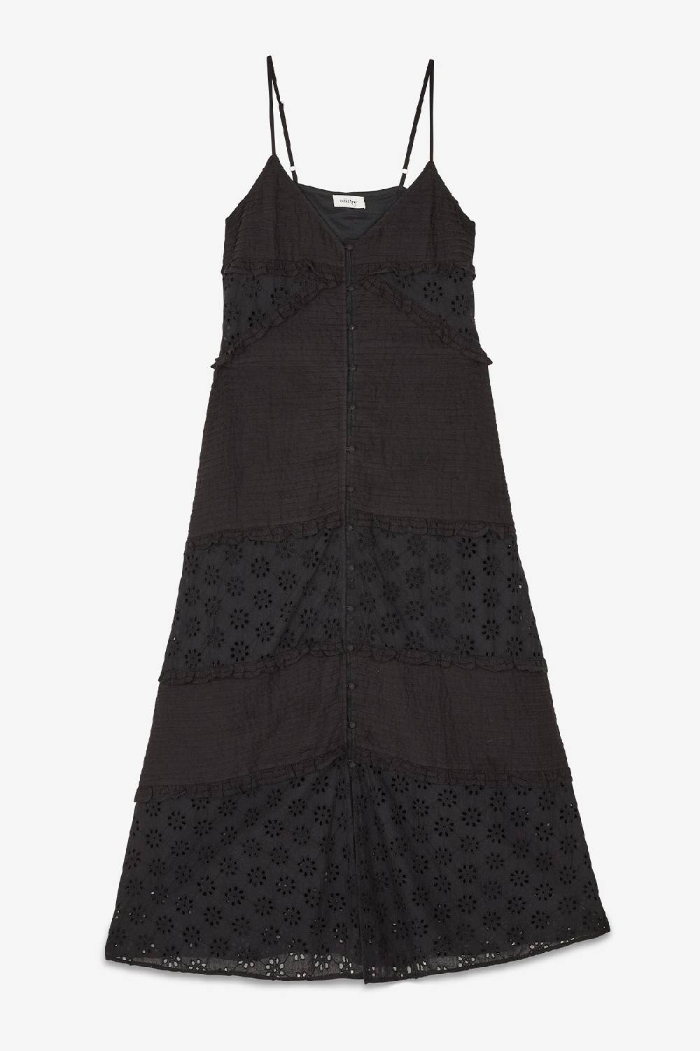 ottod'Ame Broderie anglaise long dress with ruffles In Linea