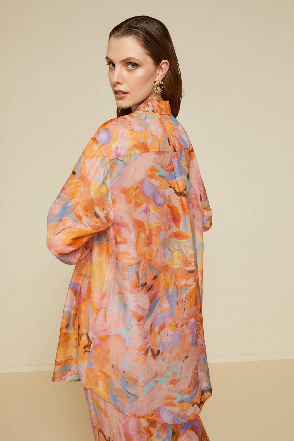 ottod'Ame Silk blend oversized shirt Offerta