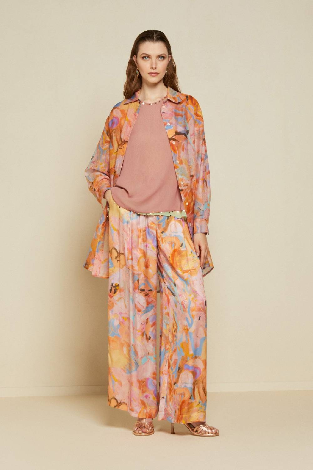 ottod'Ame Silk blend oversized shirt Offerta