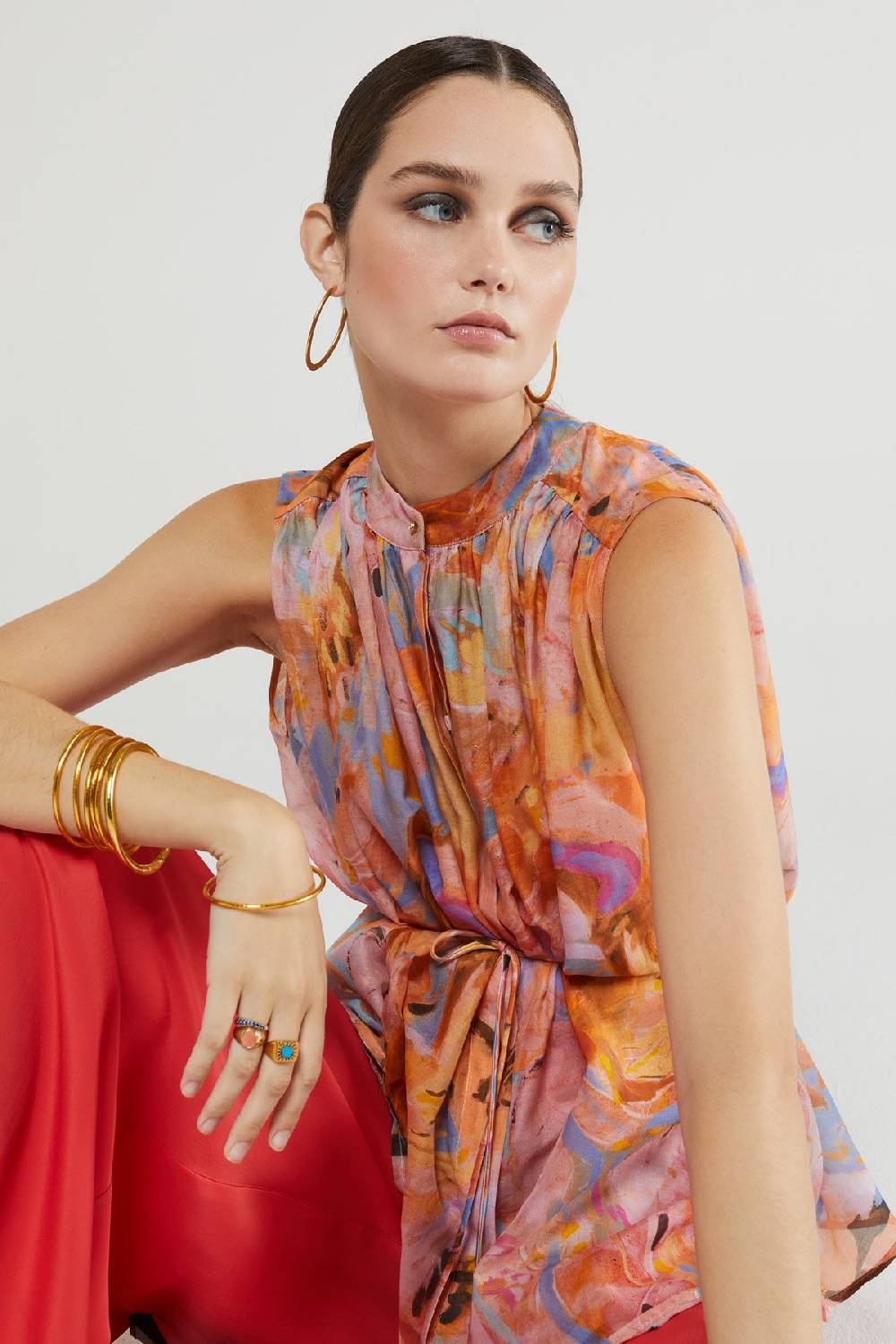 ottod'Ame Silk blend sleeveless shirt Economico