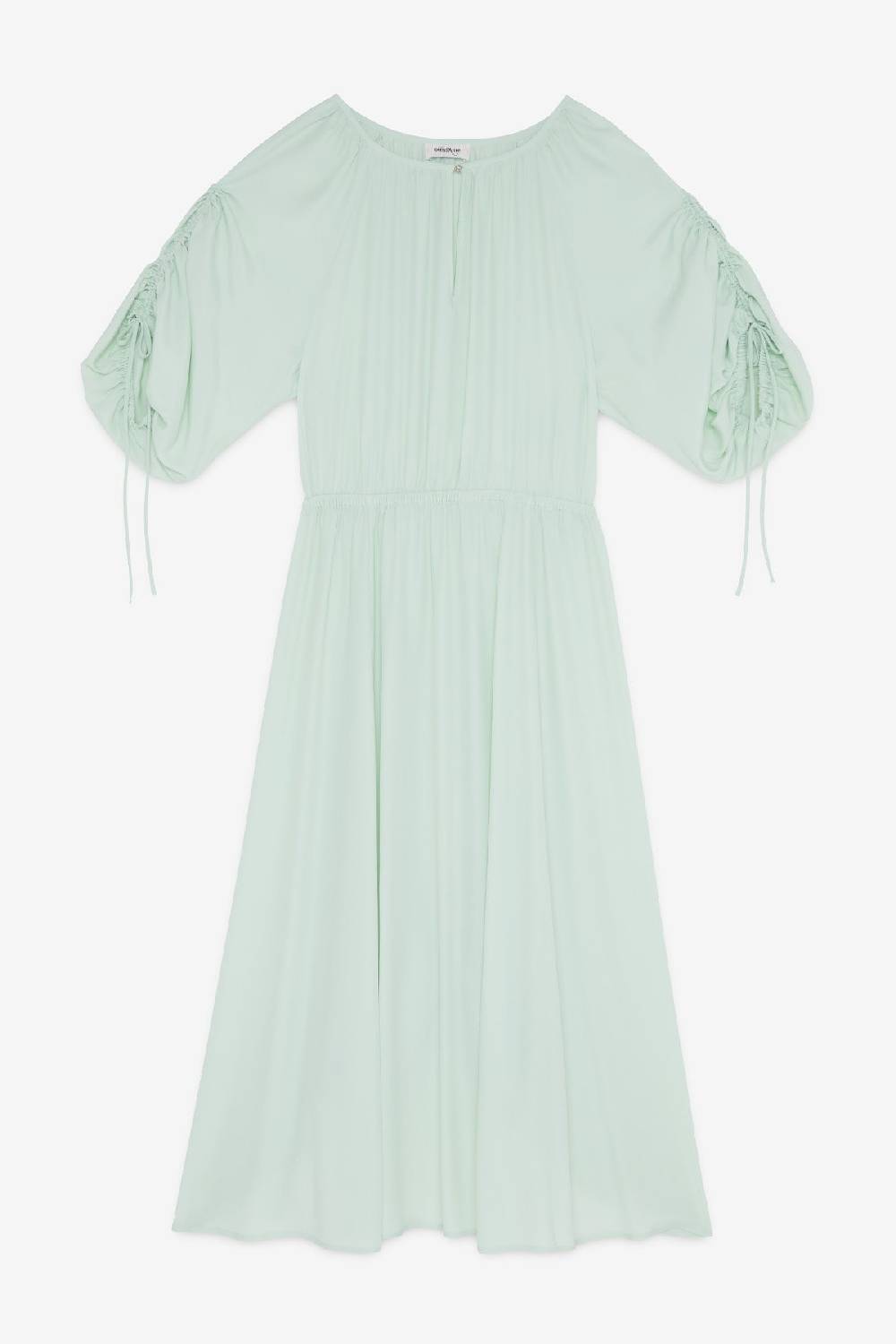 ottod'Ame Silk blend midi dress with drawstring Offerte