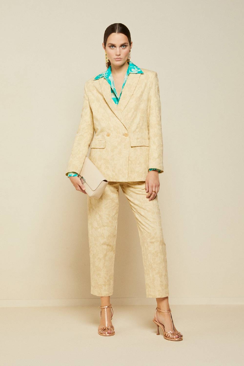ottod'Ame Double-breasted jacket with embroidery Promozione