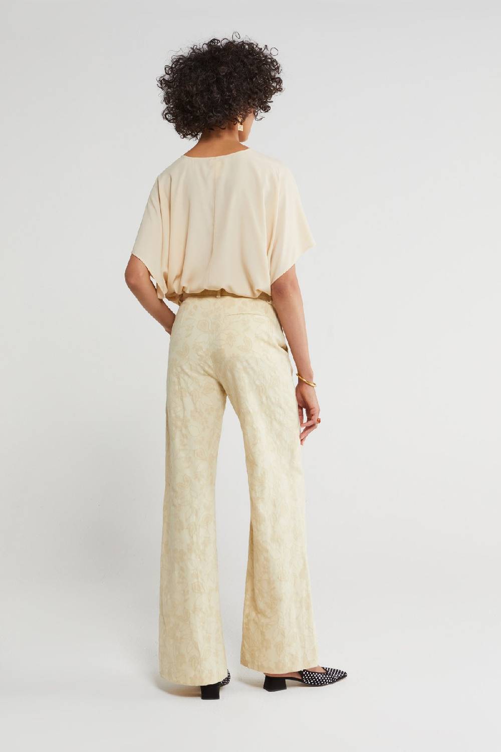 ottod'Ame Linen blend trousers with embroidery Spedizione Gratuita
