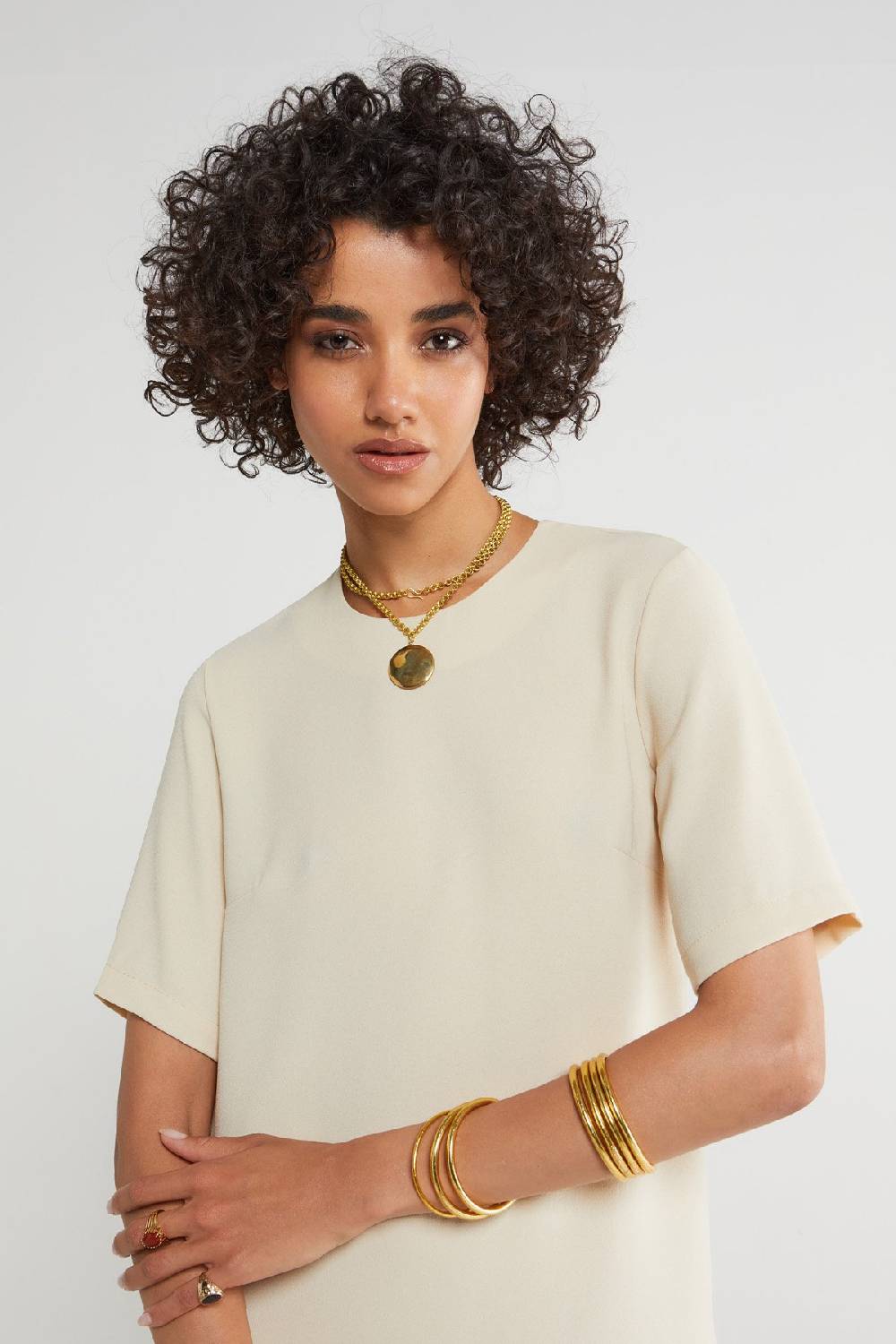 ottod'Ame Half-sleeve short dress Consegna Veloce