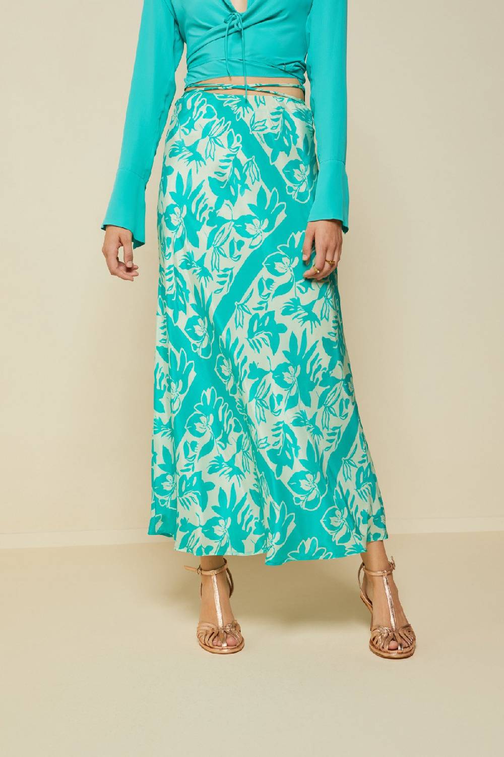 ottod'Ame Printed viscose skirt Affare Del Giorno