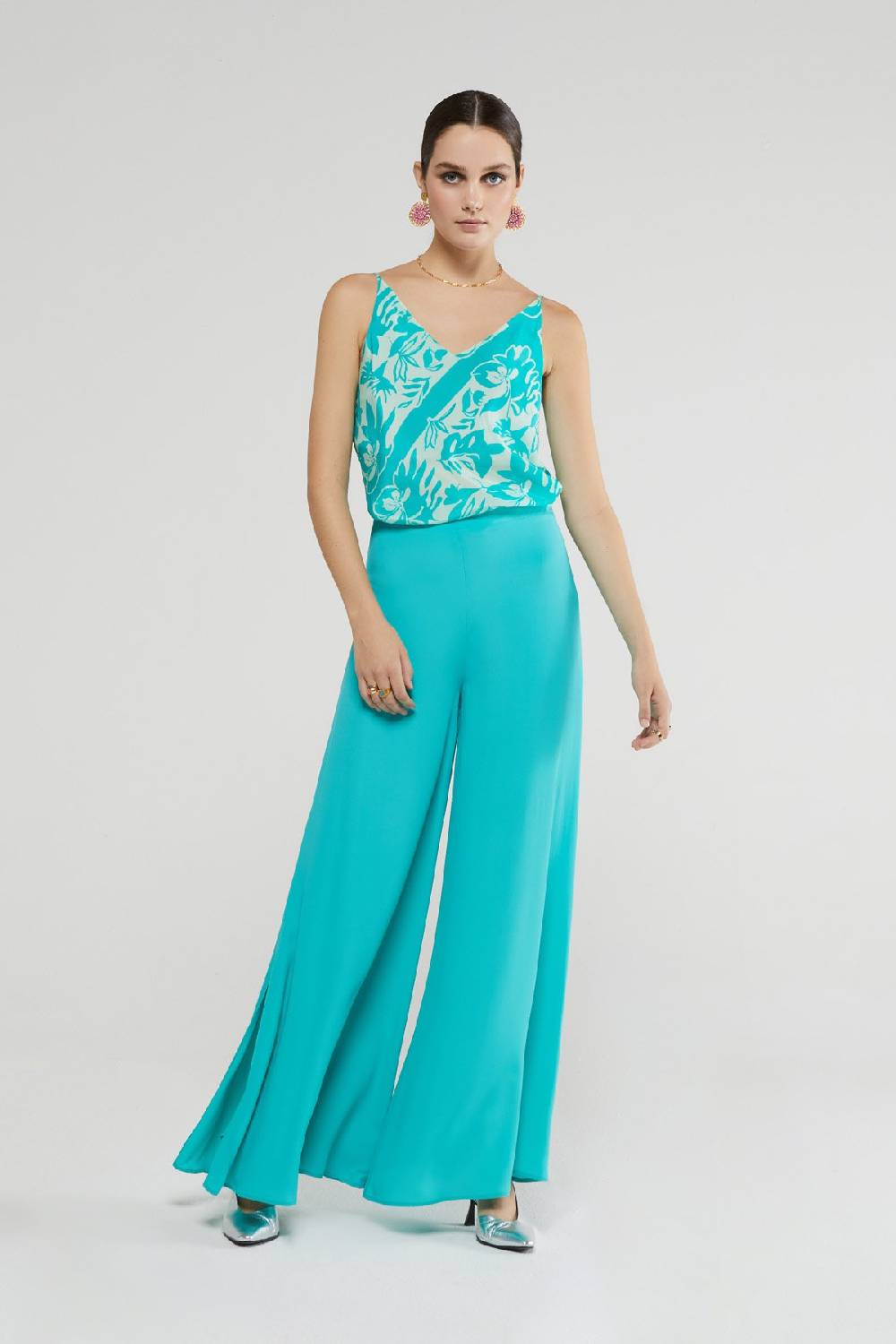 ottod'Ame Silk blend palazzo trousers Prezzo Ridotto