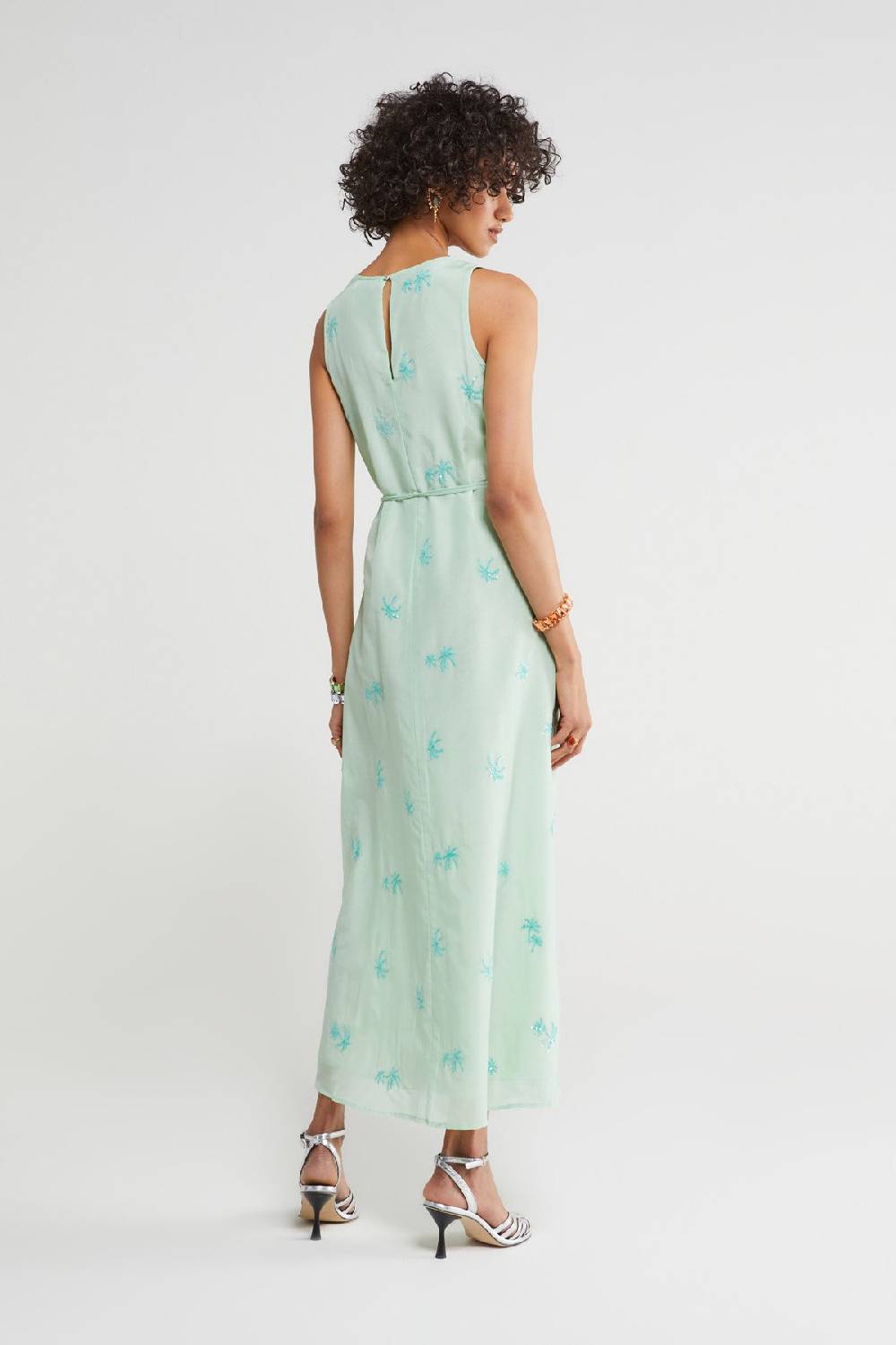 ottod'Ame Silk blend long dress with embroideries Sottocosto