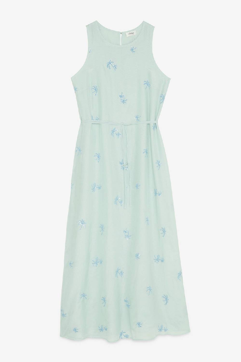 ottod'Ame Silk blend long dress with embroideries Sottocosto