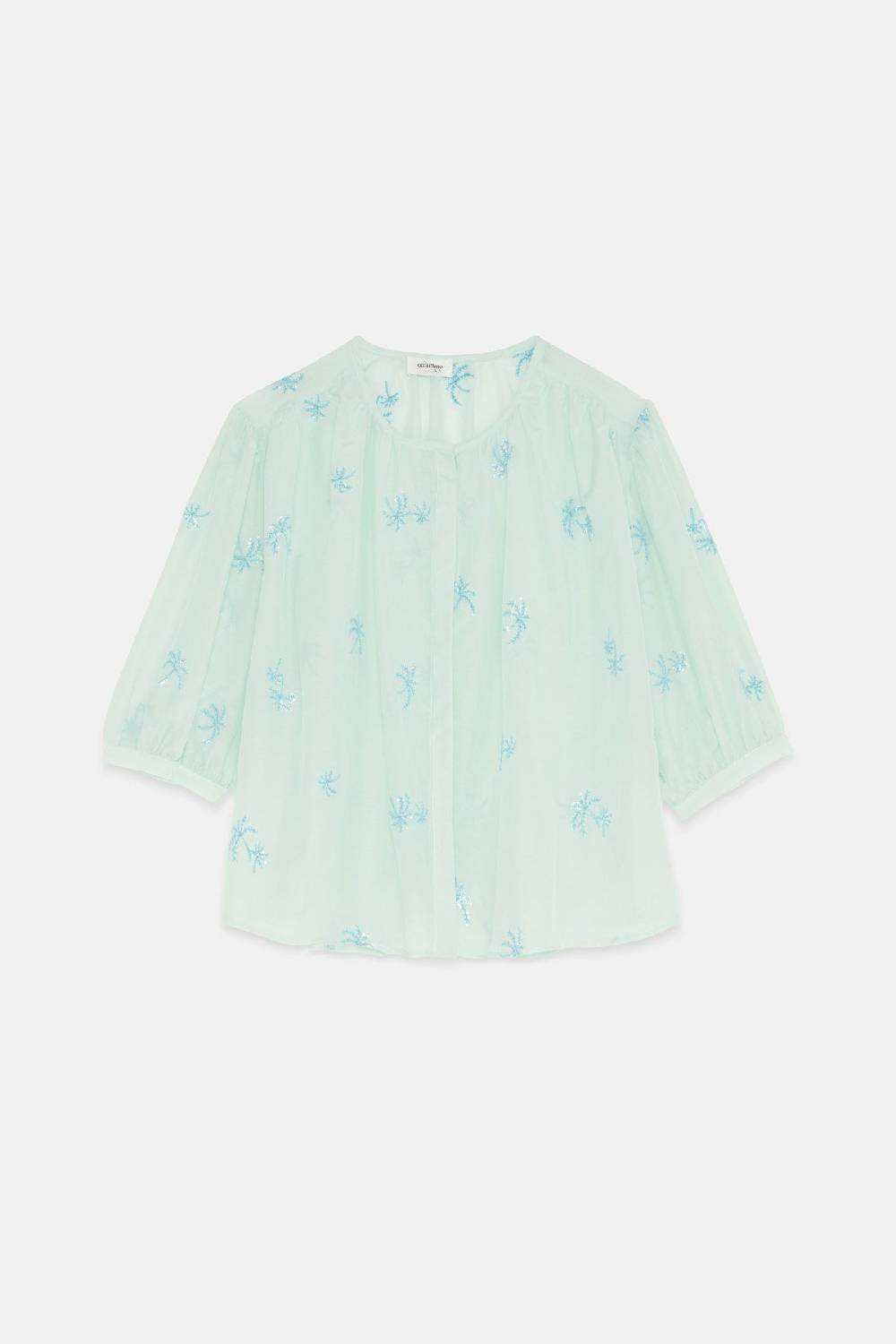 ottod'Ame Transparent shirt with embroideries Convenienza