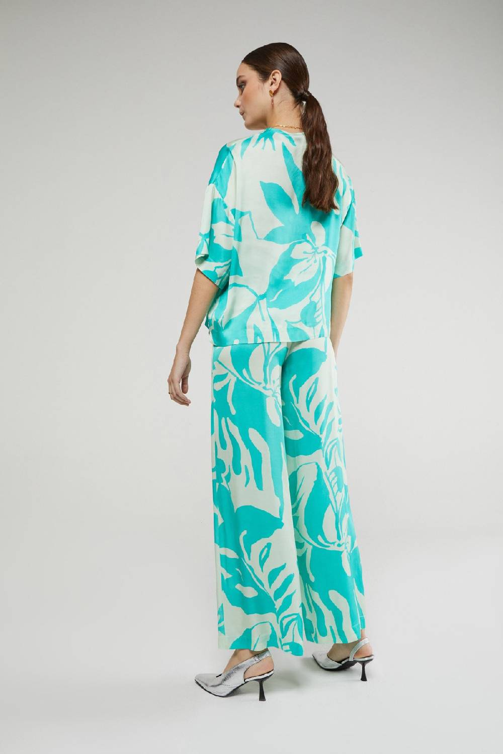 ottod'Ame Printed viscose trousers Online