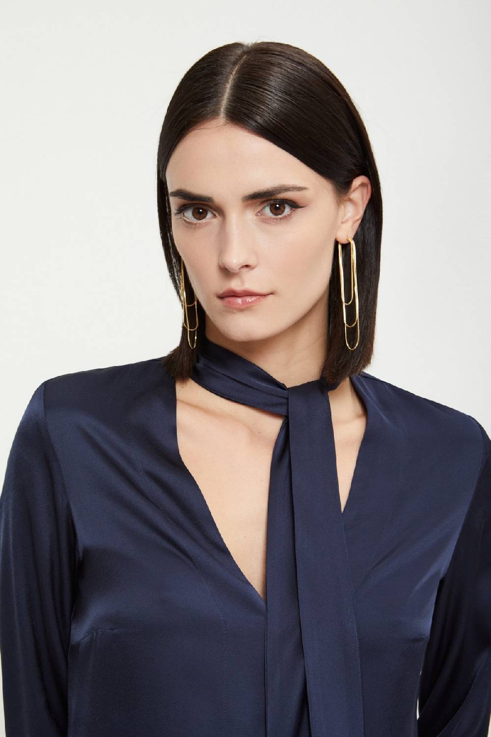 ottod'Ame Viscose long dress with V neck Vendita Economica