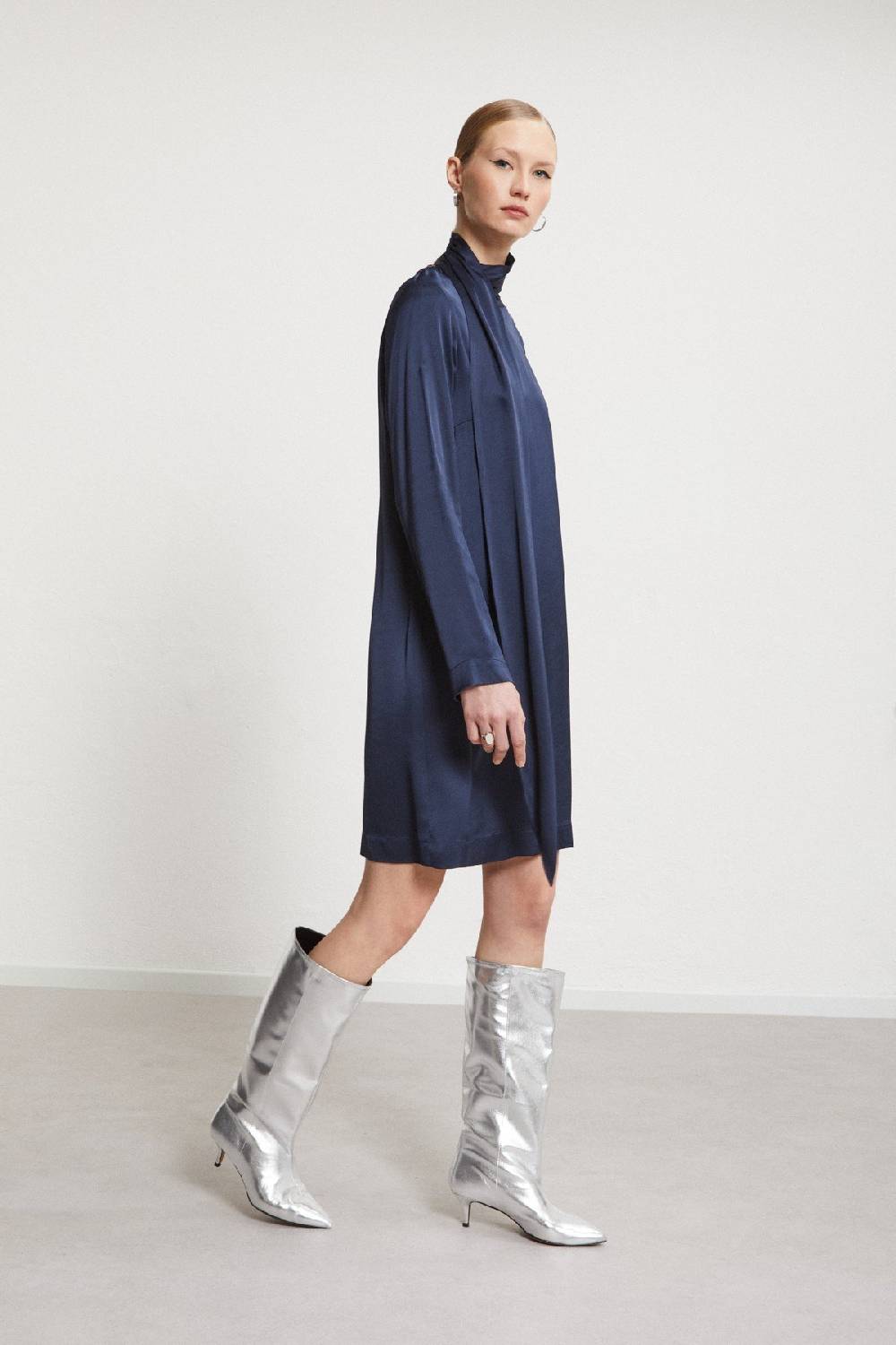 ottod'Ame Viscose short dress with sash Saldi Di Fabbrica