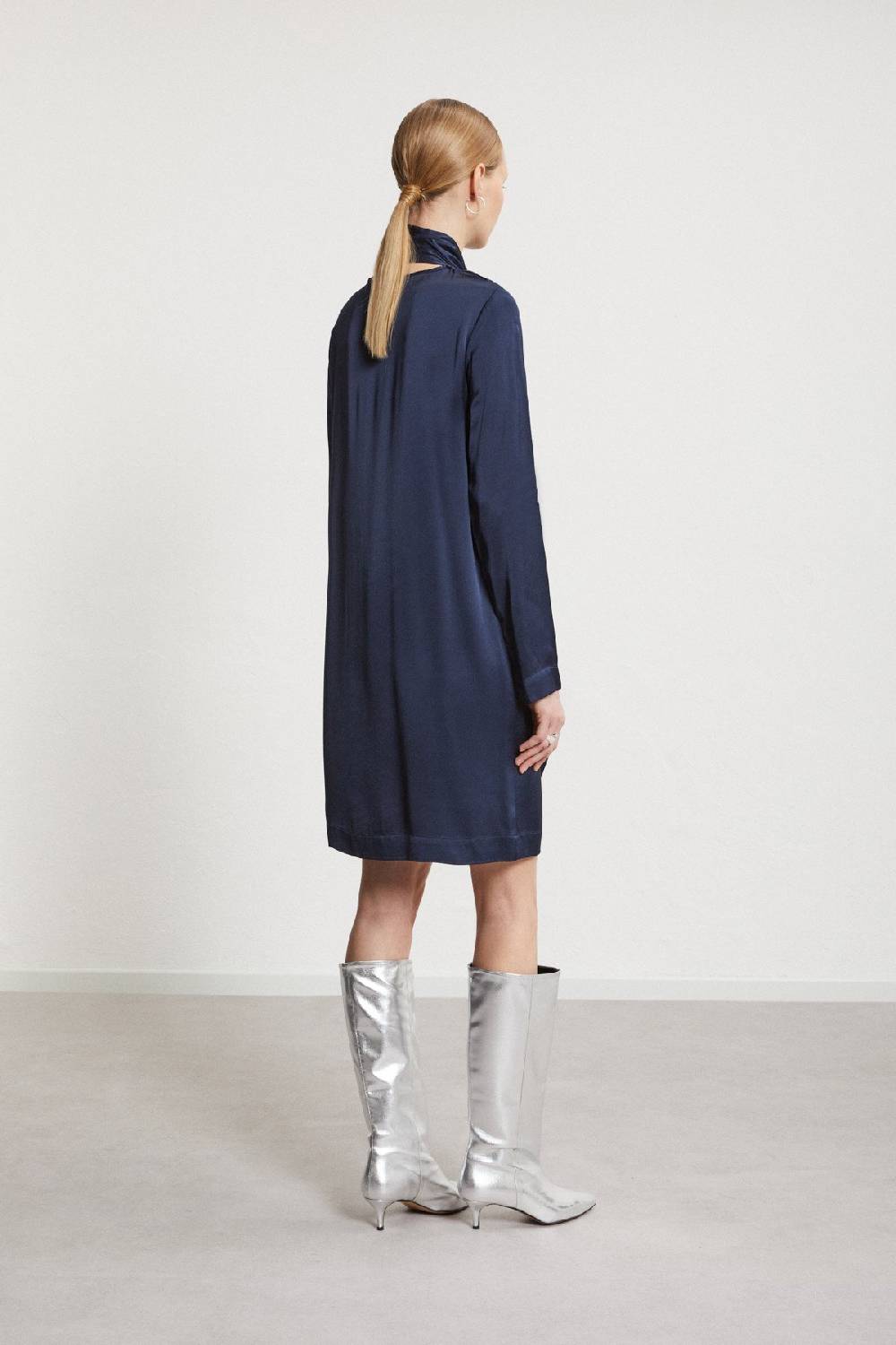 ottod'Ame Viscose short dress with sash Saldi Di Fabbrica